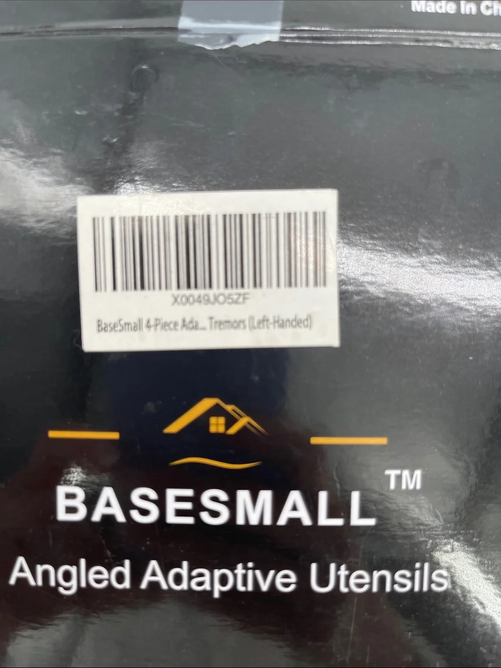 BASESMALL Left-Handed Adaptive Angled Utensil Set of 4